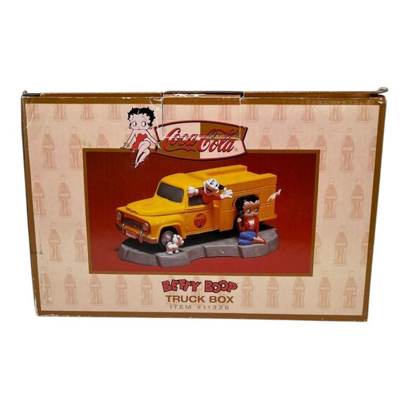 2000 Coca-Cola Betty Boop 1956 Yellow BoxTruck Figurine Decor Pudgy Vandor - Picture 16 of 16